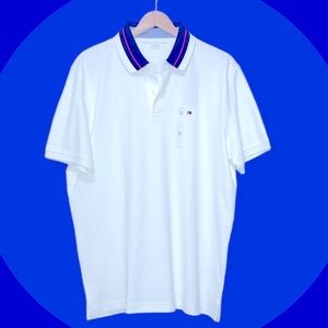 NWT TOMMY HILFIGER MENS WHITE POLO SIZE XL